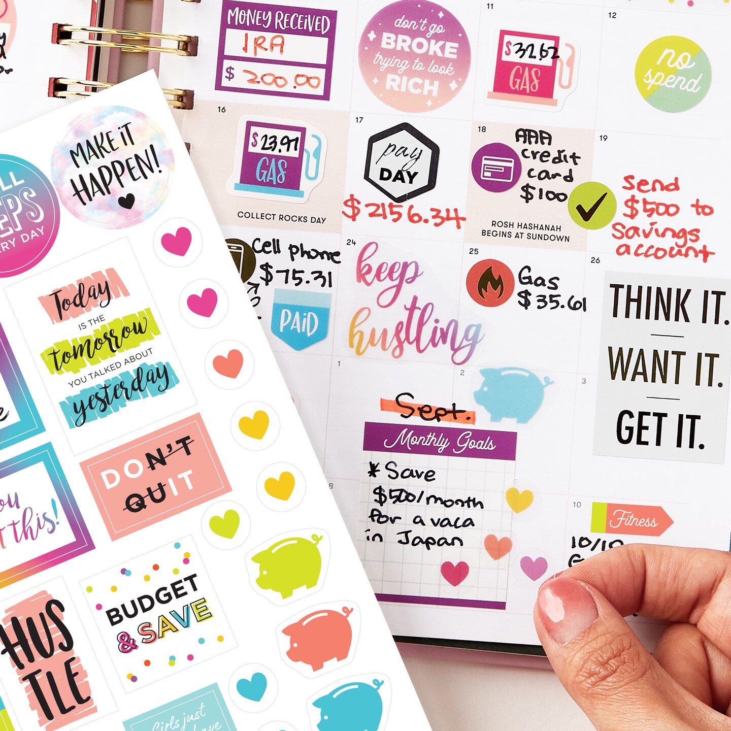 Avery Budget Planner Stickers Pack, 1,230 Stickers, Expense Tracker and Finance Planner Sticker Sheets (6788)