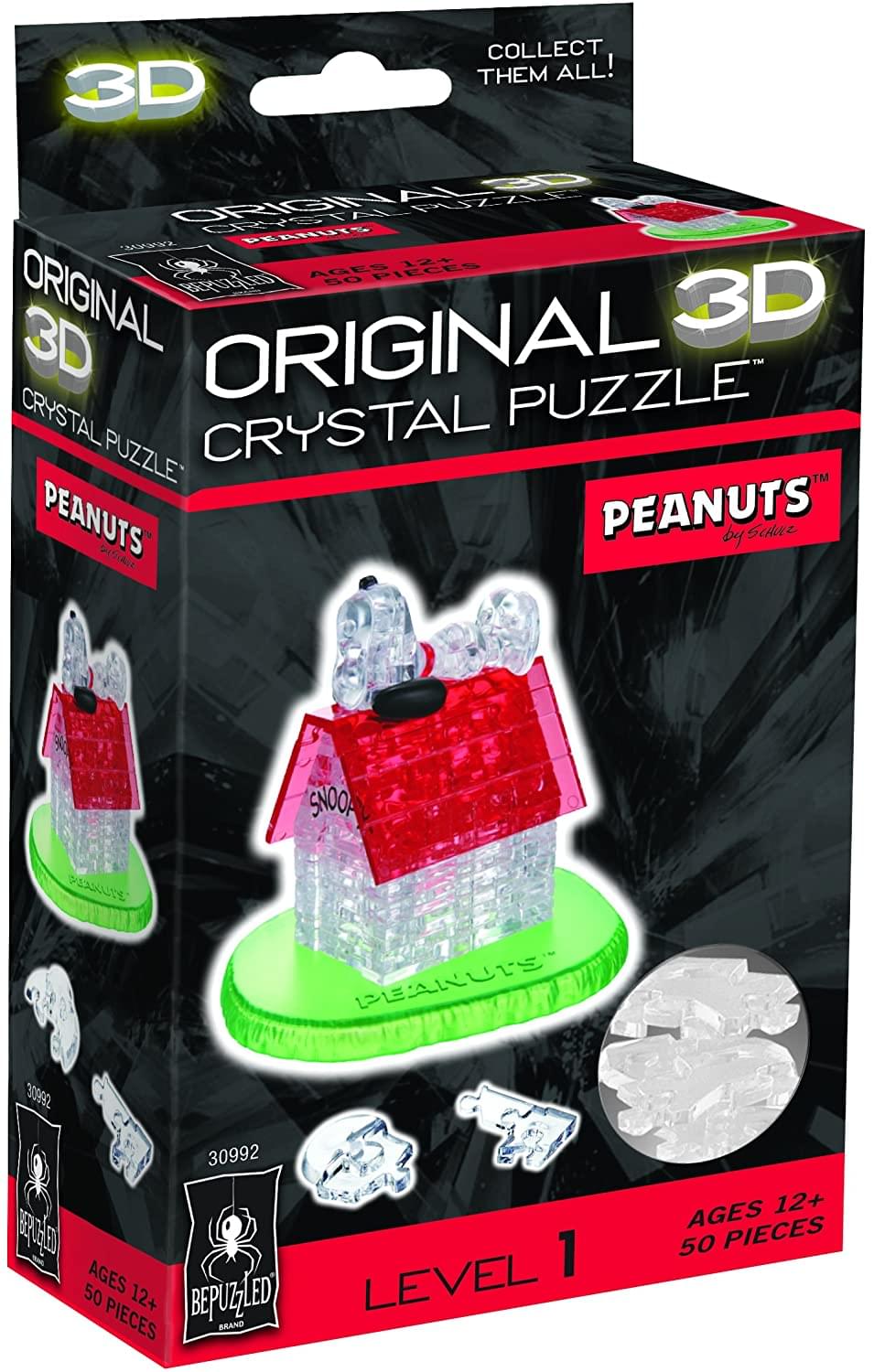 Peanuts Snoopy &#x26; Doghouse 50 Piece 3D Crystal Jigsaw Puzzle