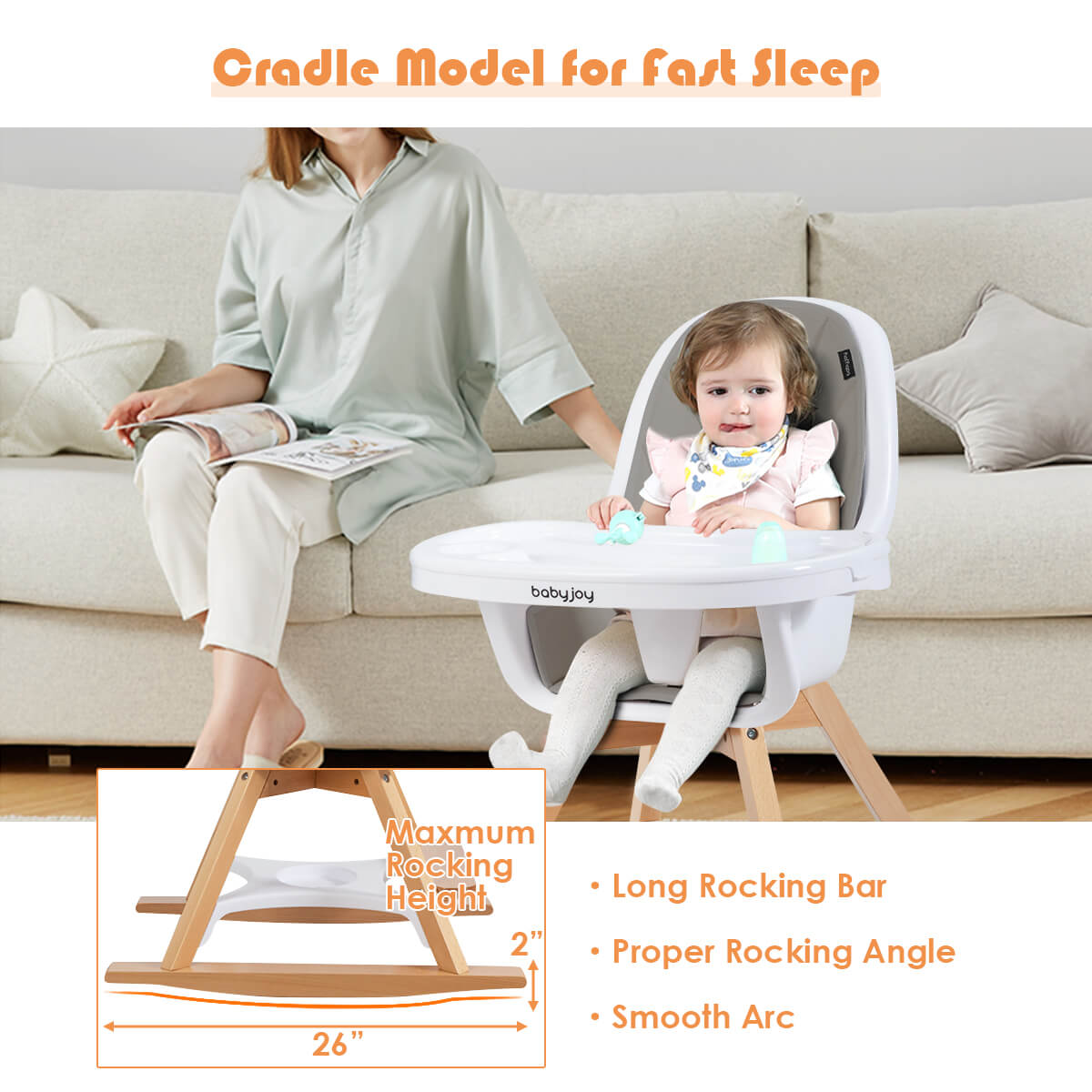 3 in 1 Convertible Wooden Baby High Chair Michaels