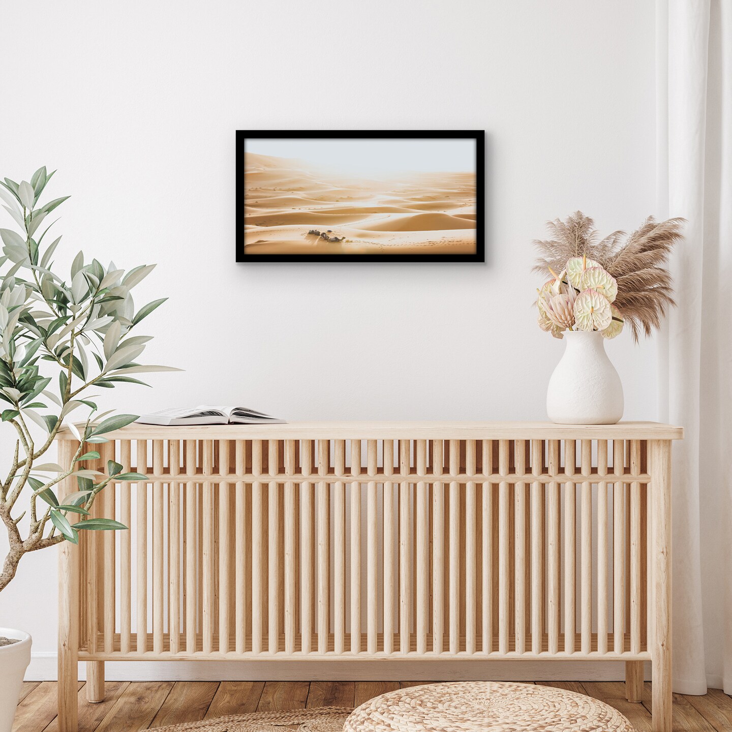 Americanflat Gallery Poster Frame - Wooden Picture Frame for Wall Art - Plexiglass Cover - Hanging Hardware for Horizontal or Vertical Display