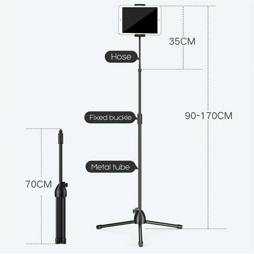 Gooseneck Phone Floor Stand Tripod Holder 360 Degree Adjustable