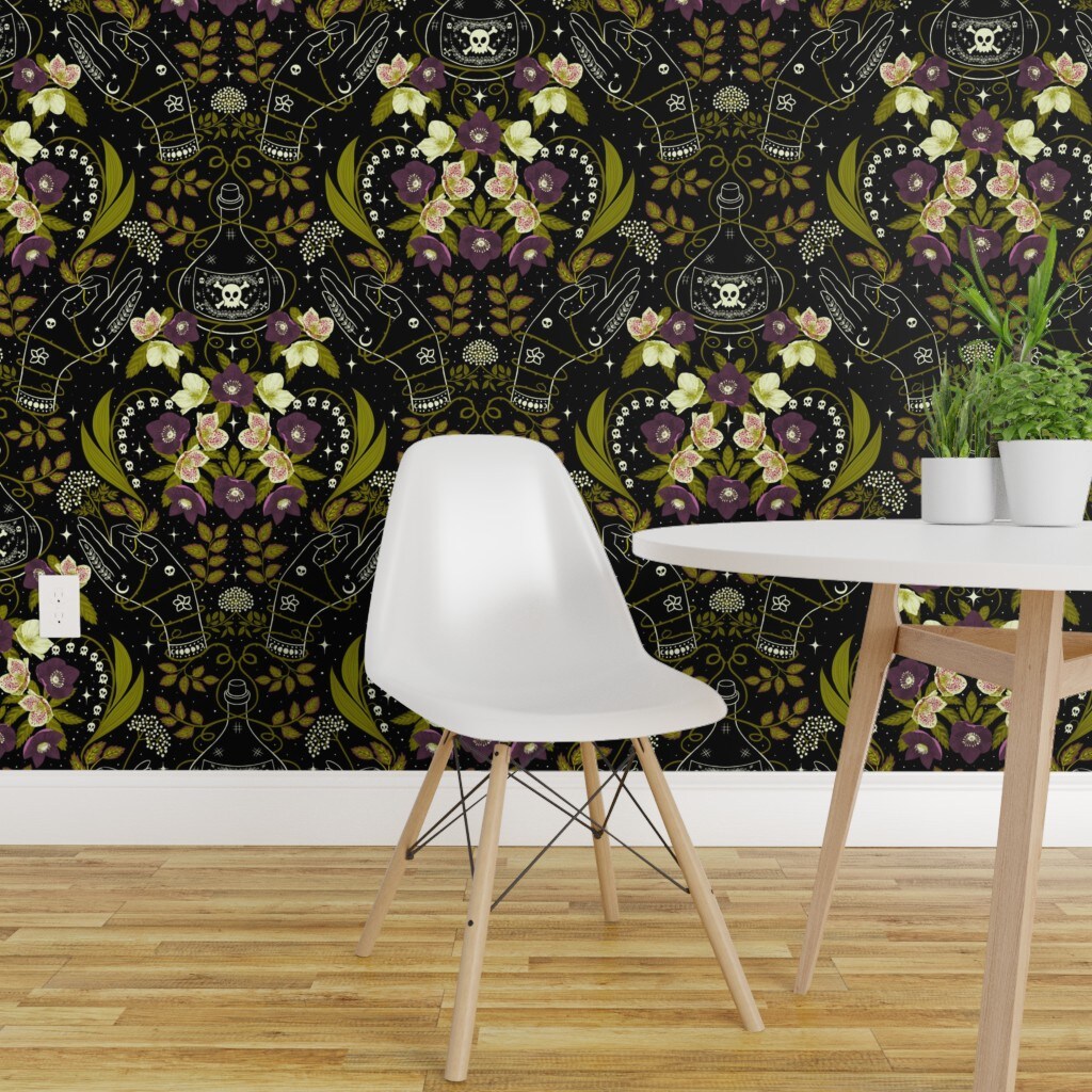 Black and yellow celestial Wallpaper  Peel and Stick or NonPasted