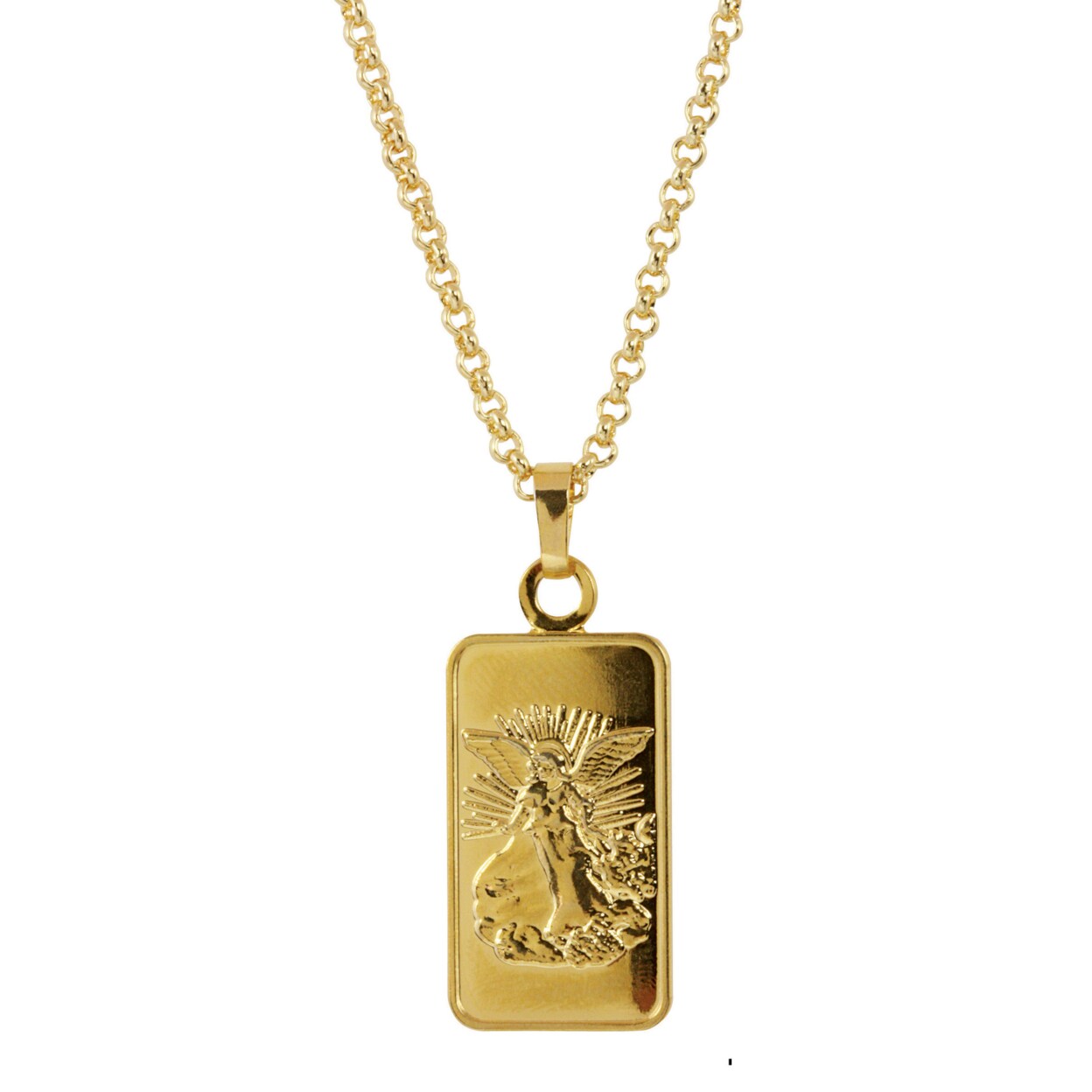 American Coin Treasures Angel Ingot Coin Pendant Layered in 24 KT Gold