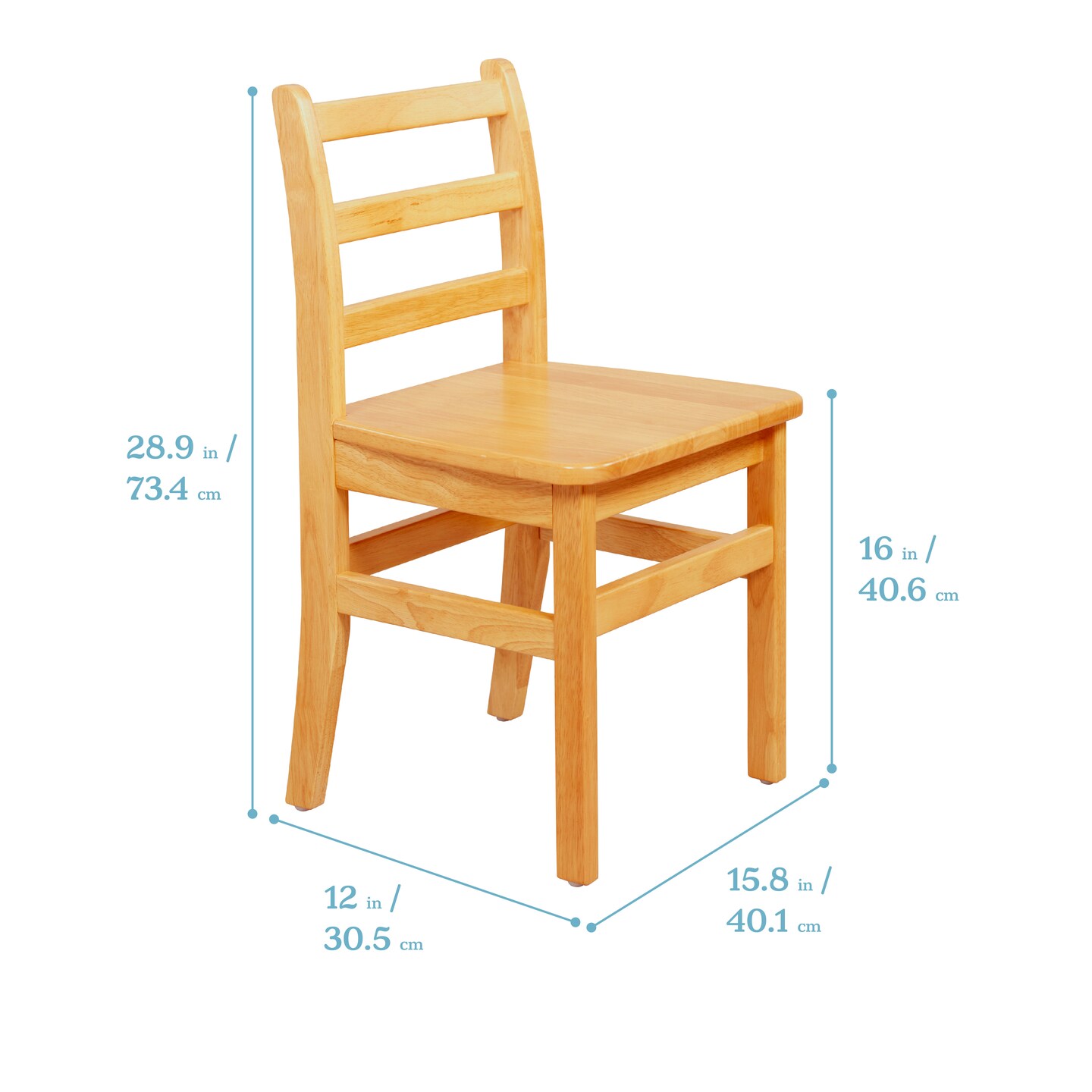 30in D Round Hardwood Table with 28in Legs and Two 16in Chairs, Kids Furniture