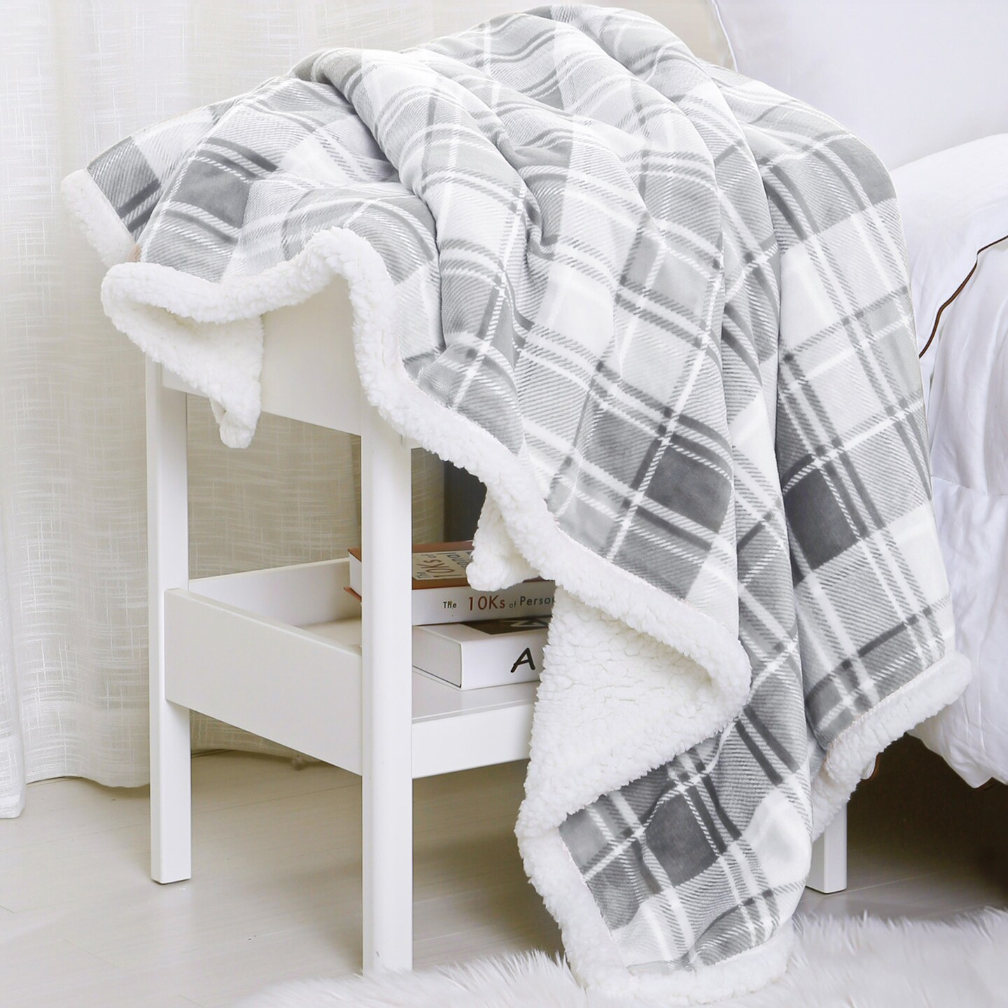 Plaid Flannel Sherpa Throw Blanket Michaels 