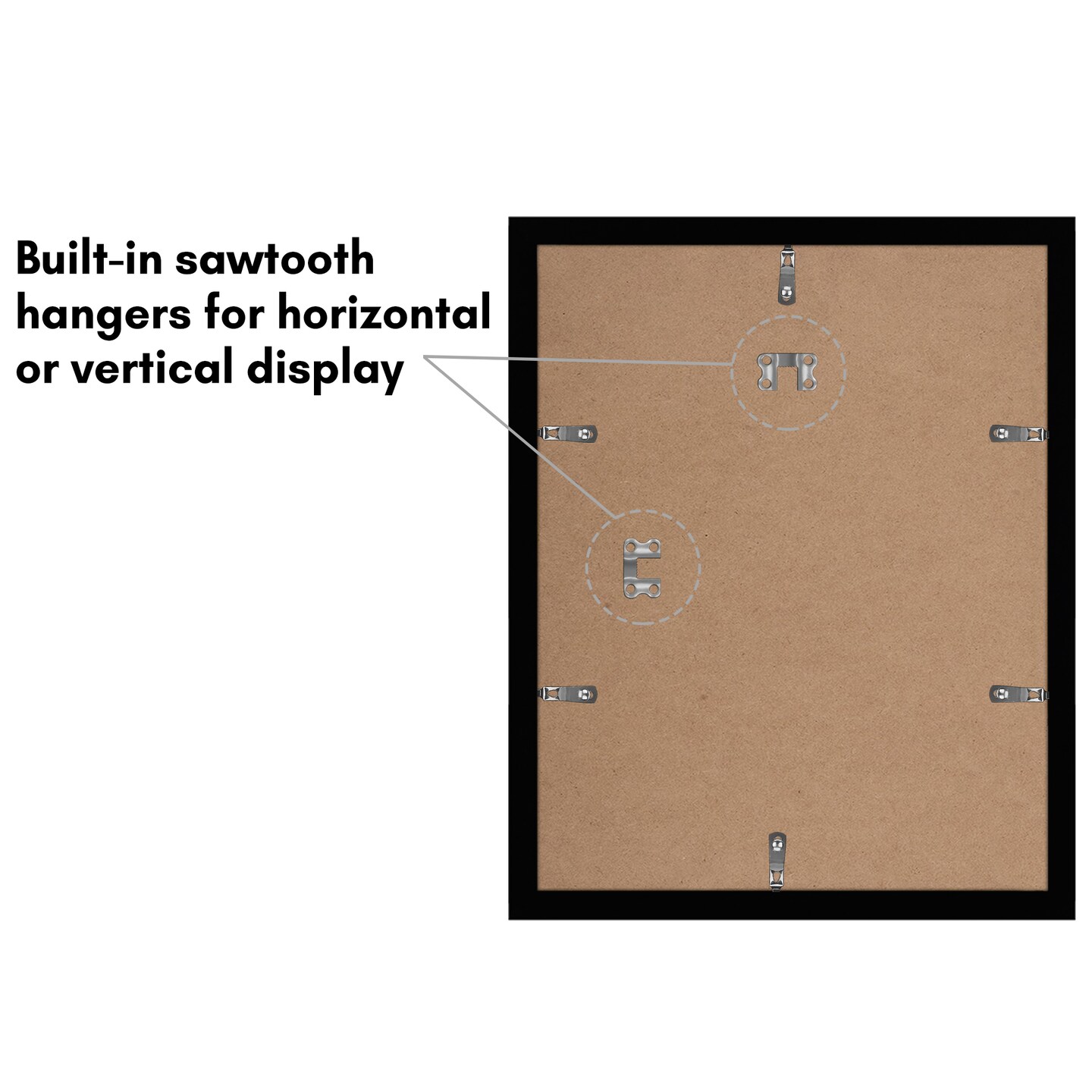 Americanflat Picture Frame Set with Mat - Set of 5 - Photo Frame Set of Five for Wall Display - Plexiglass Cover - Hanging Hardware
