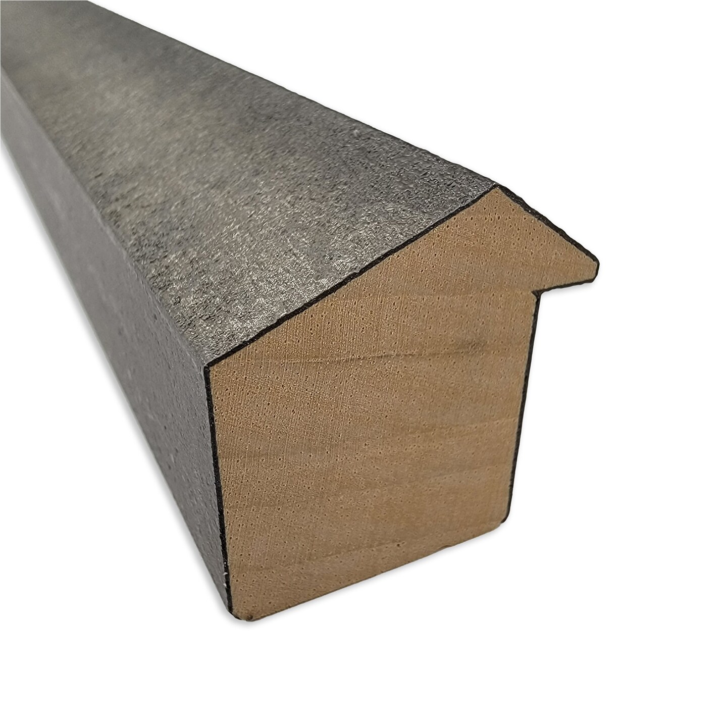 Burnished Concrete Narrow Wood Framed Magnetic Board