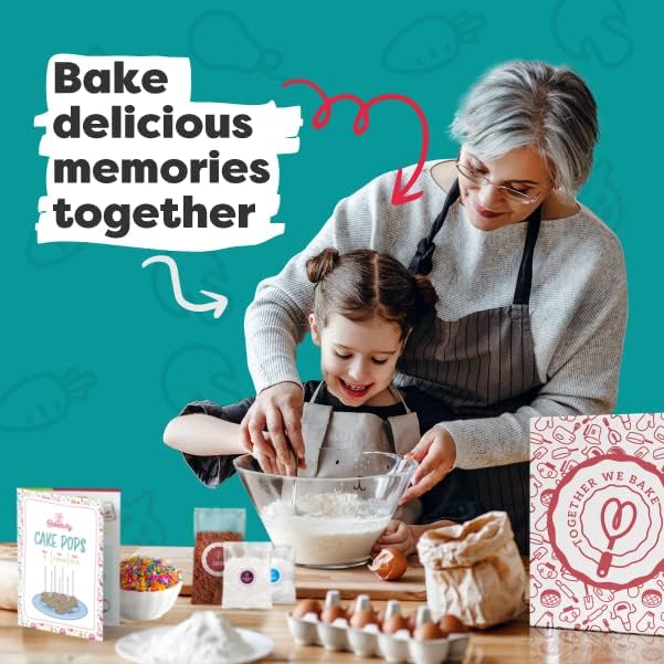 BAKETIVITY Cake Pop Sticks Baking Kit | Cake Pop Kit For Kids | DIY Beginner Cake Pop Supplies | Cake Pops Decorating Kit &#x2013; Kids Cake Pop Baking Kit