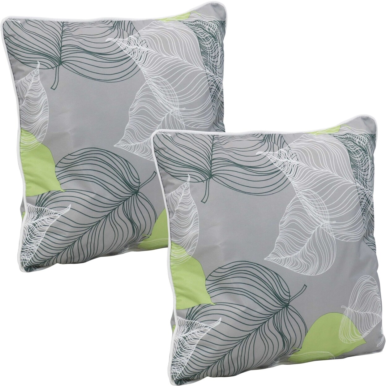 2 Pack Indoor Outdoor Tufted Seat Cushions Patio Backyard Lush Foliage 16X16