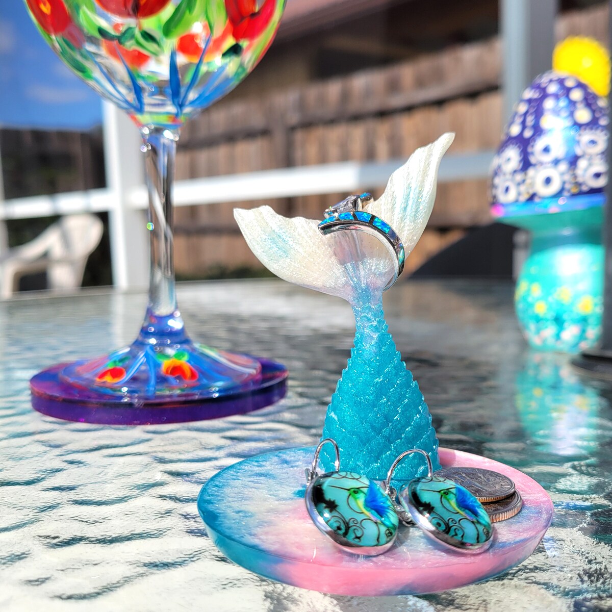 Mermaid ring store holder