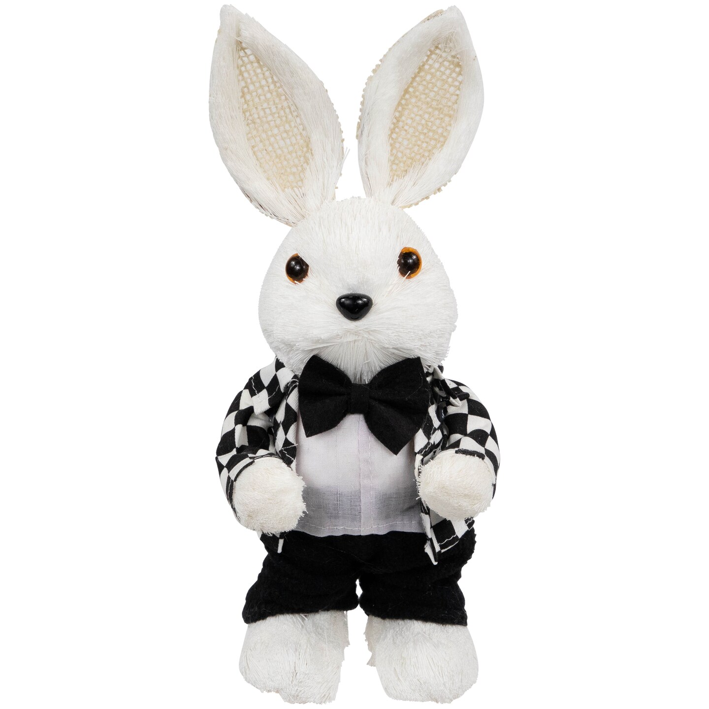 Northlight Boy Easter Rabbit Figurine in Checkered Jacket - 10&#x22;