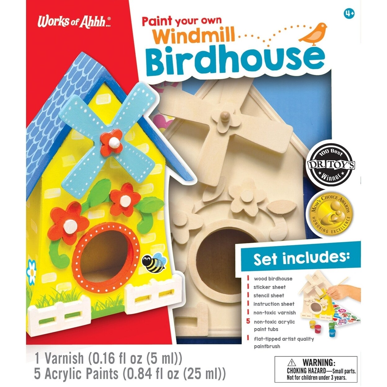 MasterPieces Windmill Birdhouse Wood Craft and Paint Kit