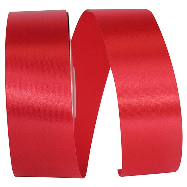 Florist Ribbons --- 1 &#x215E; inch x 100 yards --- Satin / Acetate Supreme Cooler Ribbon -- Red Valeria Color