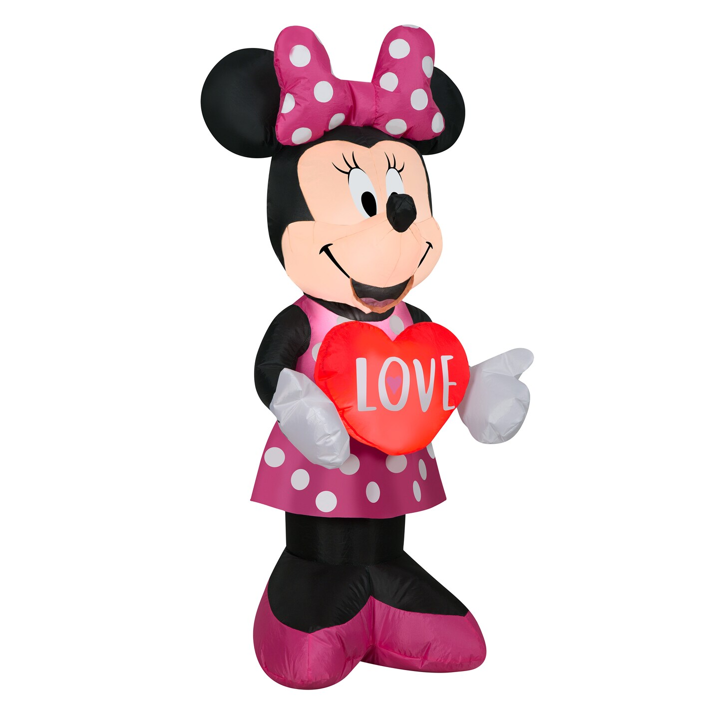 National Tree Company Pre-Lit Inflatable Valentine&#x27;s Minnie Mouse, LED Lights, Plug In, Valentine&#x27;s Day Collection, 42 Inches