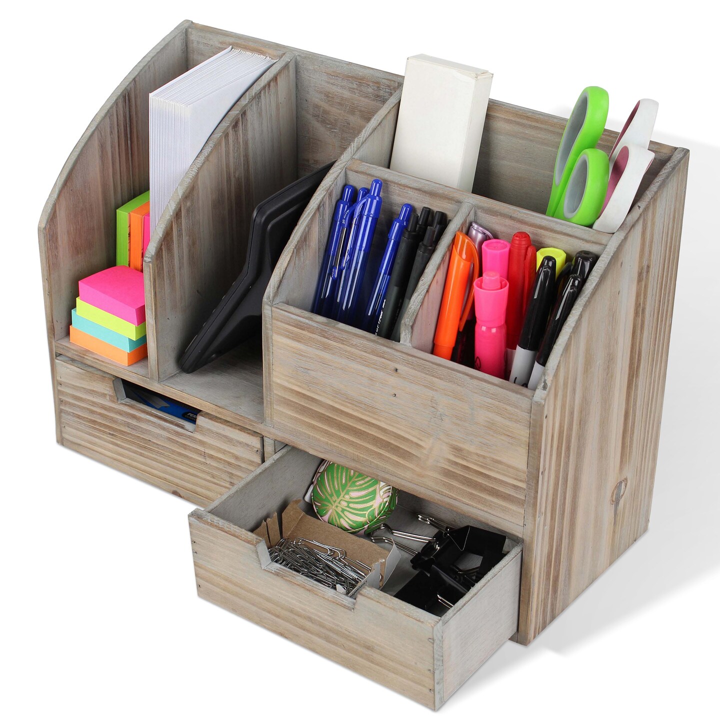 Creekview Home Emporium Wooden Office Desk Organizer Rustic Wood Desk Organizer