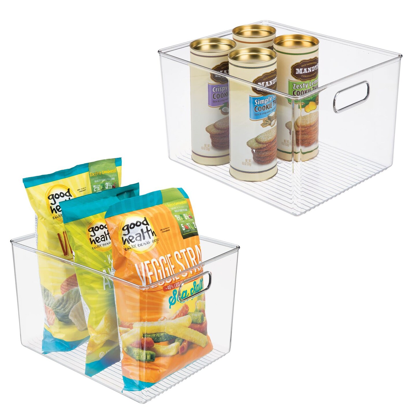 mDesign Plastic Kitchen Pantry Storage Organizer Container Bin
