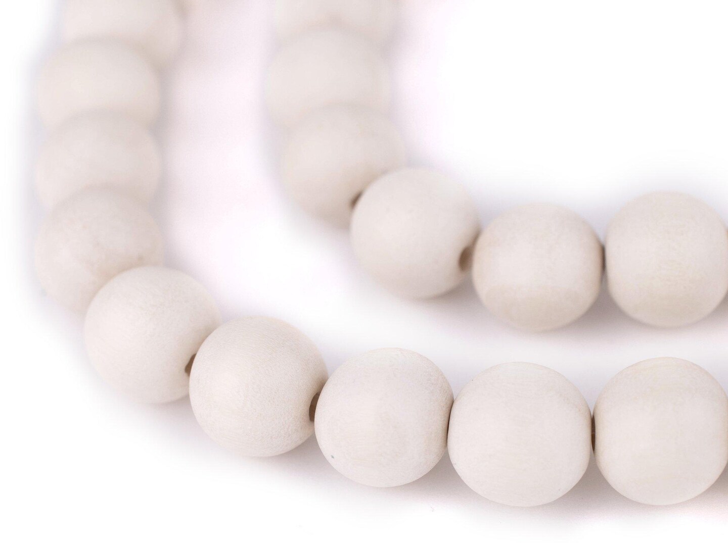 TheBeadChest 14mm Natural Round Wood Beads, Wooden Beads Loose Wood Spacer Beads for DIY Jewelry Making, 4 Sizes (8mm, 10mm, 12mm, 20mm) - White