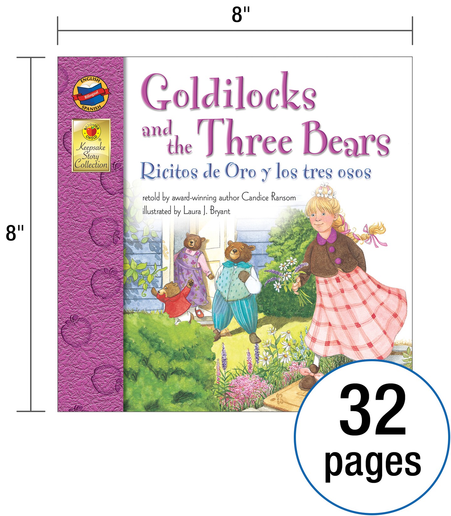 Carson Dellosa Ricitos de Oro y los tres ojos (Goldilocks and the Three Bears), Bilingual Children&#x2019;s Book Spanish/English, Guided Reading Level I