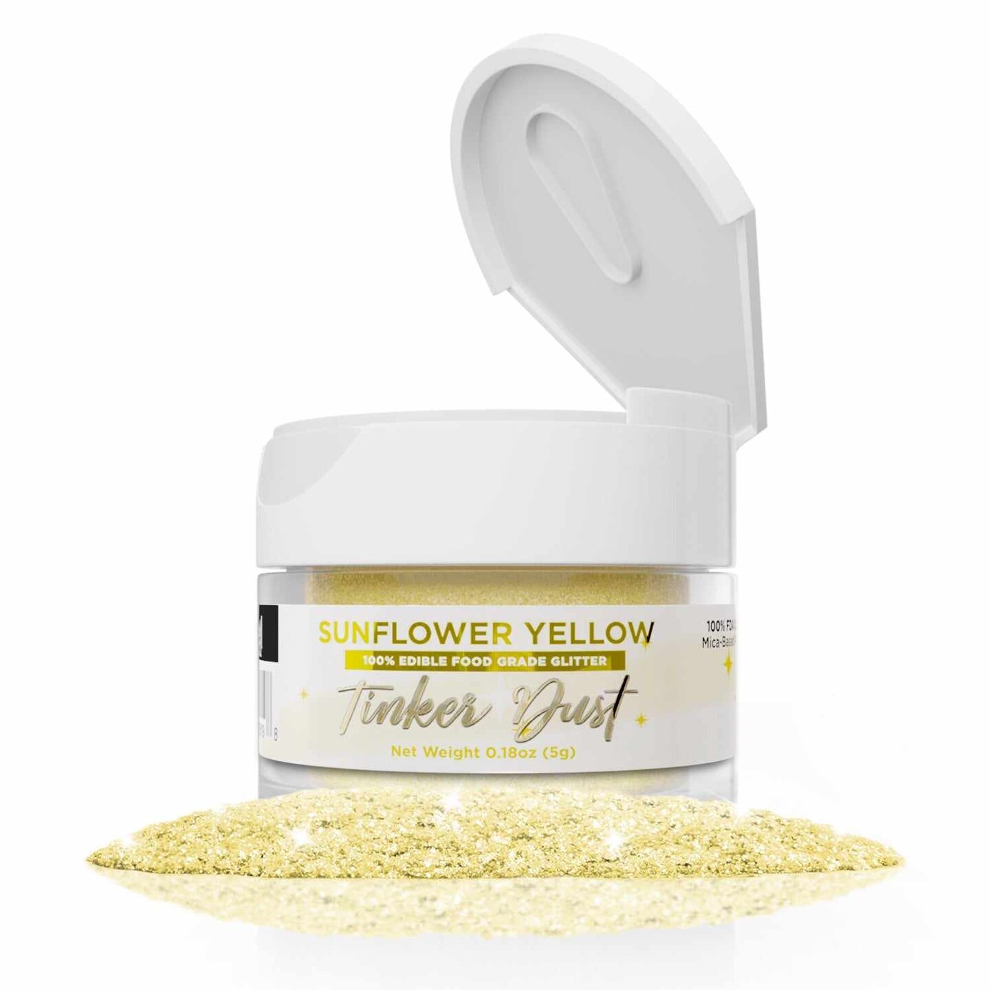Sunflower Yellow Edible Glitter | Tinker Dust&#xAE; 5 Grams