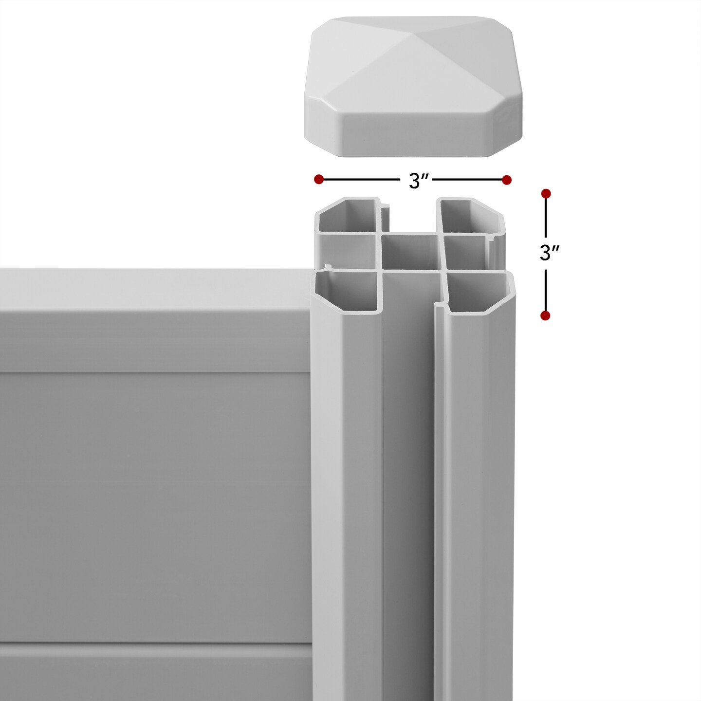 Casafield Privacy Screen - Outdoor Vinyl Fence Panel Enclosure for AC / Trash Bins / Pool Equipment