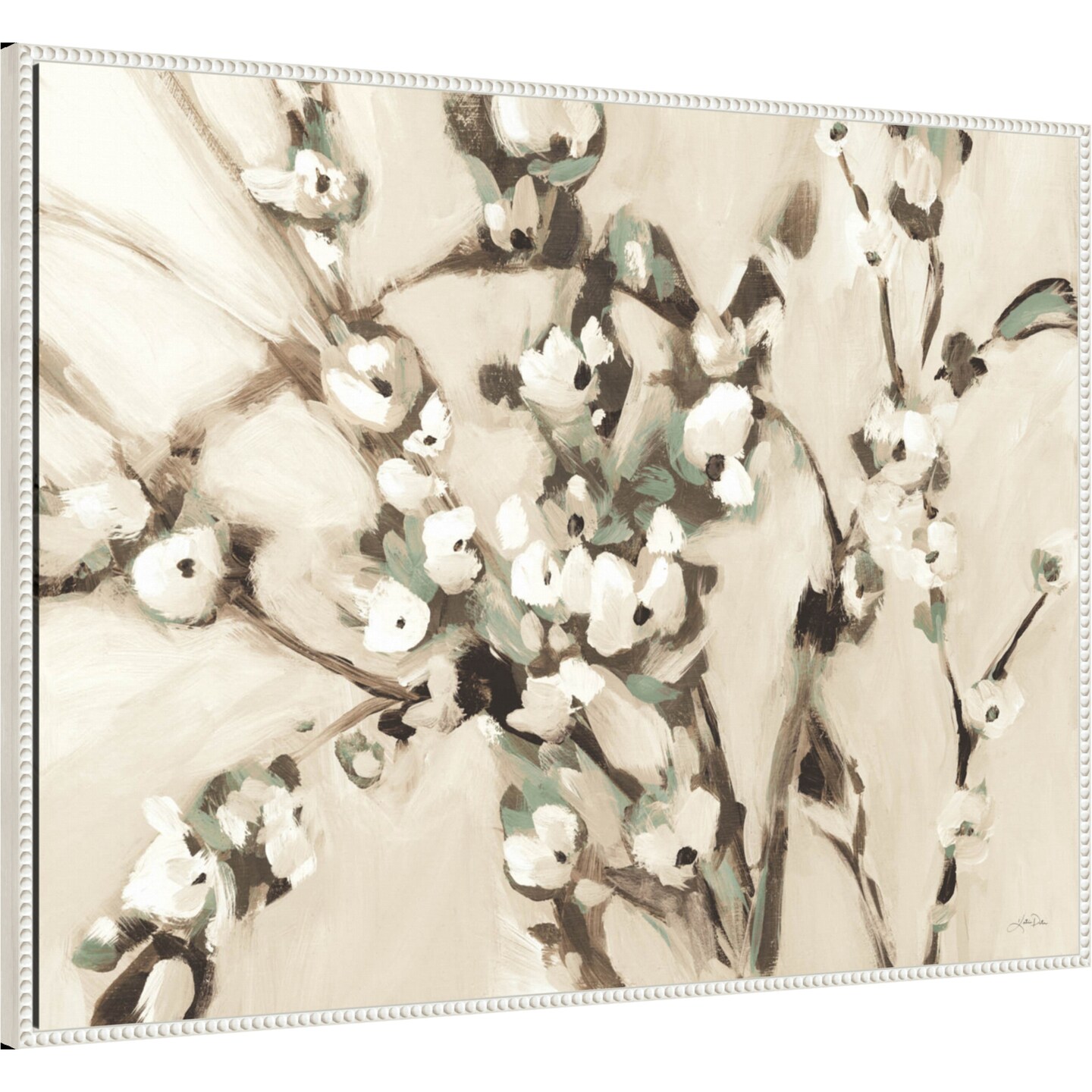 Wild Floral Branches Neutral by Katrina Pete Framed Canvas Wall Art