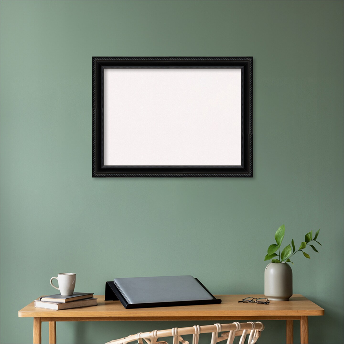 Corded Framed Corkboard, White Cork