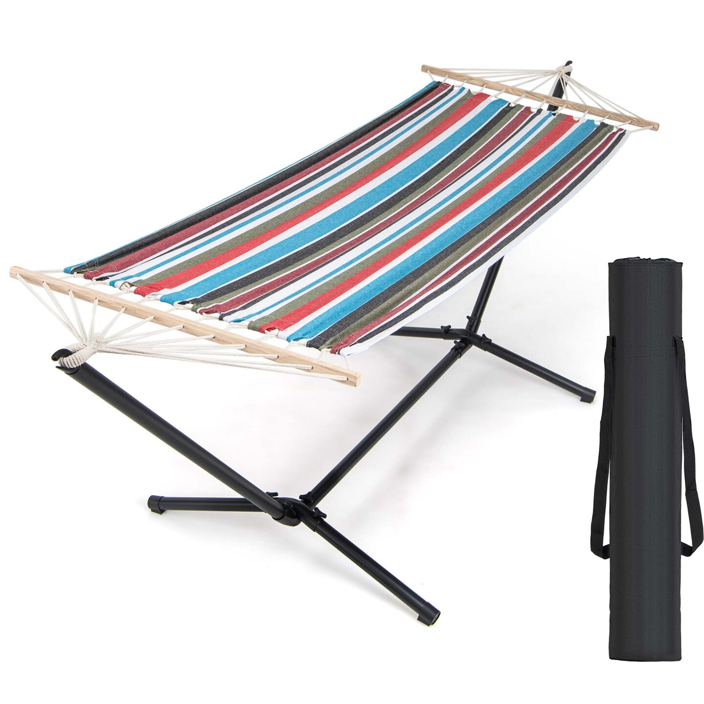 Costway 10.5FT Heavy Duty Stand with Portable Hammock, Stand &#x26; Carrying Case for Garden