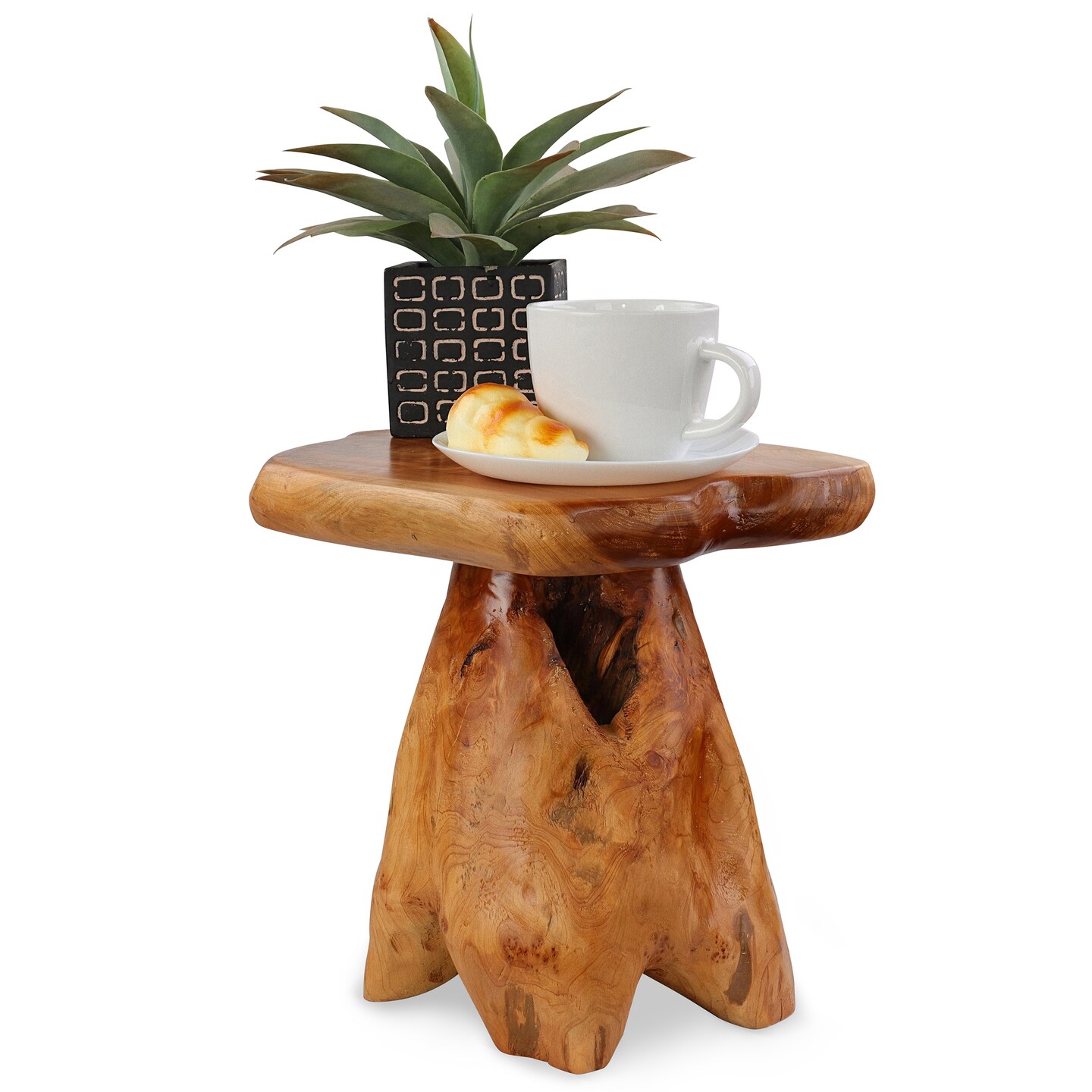 Creekview Home Emporium Tree Stump Side Table - 14in Log End Table Accent Stool