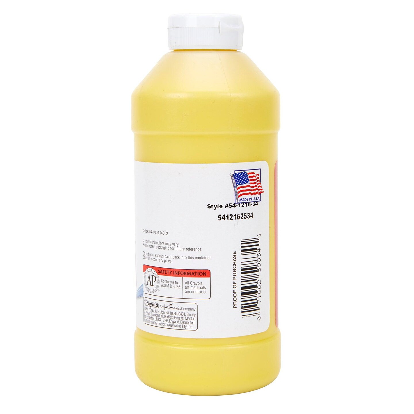 Premier Tempera Paint, 16 oz, Yellow, Pack of 3