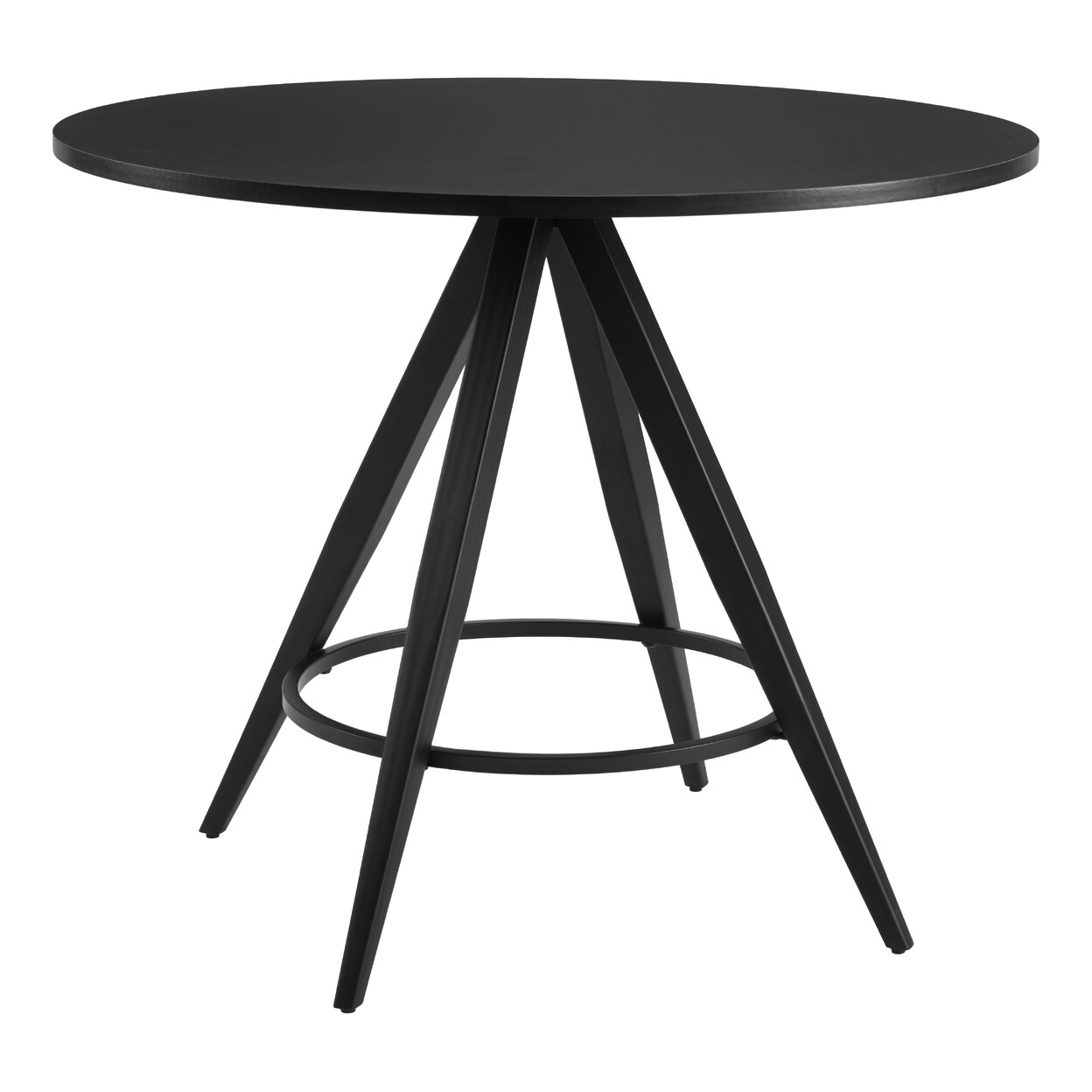 Dinos Dining Table Black Mid-Century Modern Industrial Design 4-6 Seats