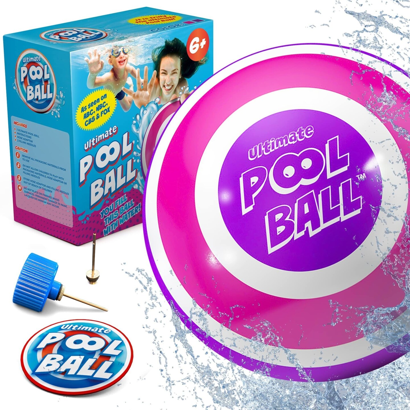 Ultimate Pool Ball - Fill It with Water for Underwater Games! Top Pool Toys for Girls &#x26; Boys Age 6+ Tweens &#x26; Teens - Fun Beach Toys &#x26; Water Games for Kids - Top Spring Break Beach Holiday Essentials