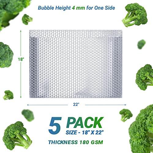 Thermal Bubble Mailer 18 x 22 Pack of 5 Foil Mailing Envelopes Self Seal Cool Bubble Mailers Waterproof Cold Shipping Package Insulated Shipping Bags for Food Perishables Cosmetics