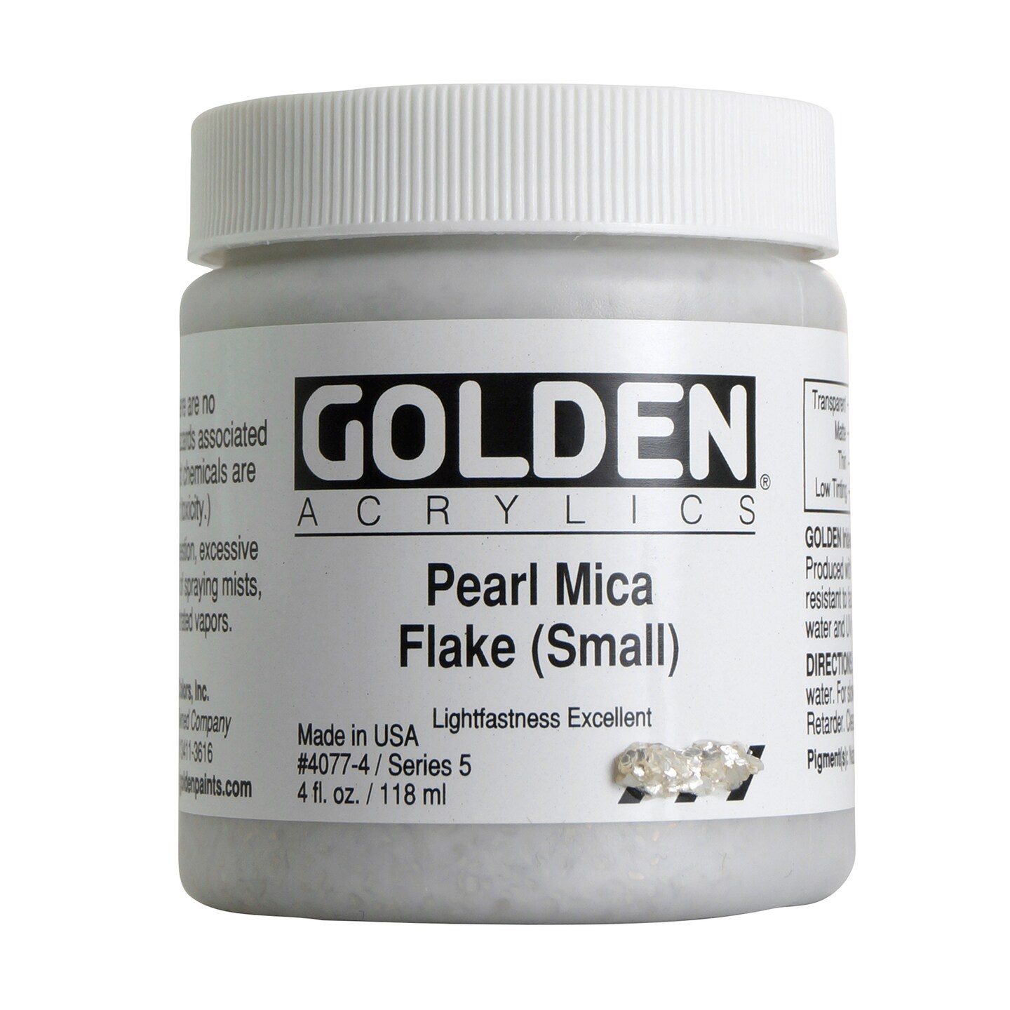 Golden® Iridescent Acrylic, 4 Oz., Iridescent Pearl Mica Flakes Small