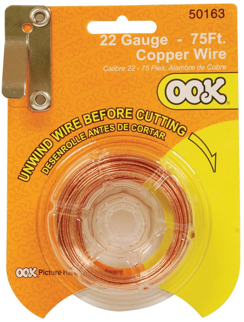 Ook Picture Hanging Wire, Copper Wire, 22 Gauge, 75 ft.