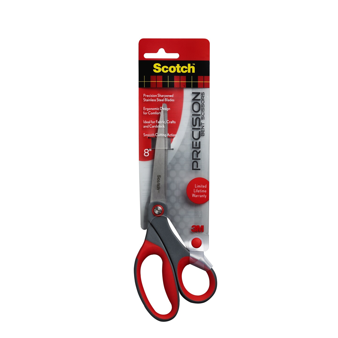 3M Scotch Precision Bent Scissors, 8&#x22;