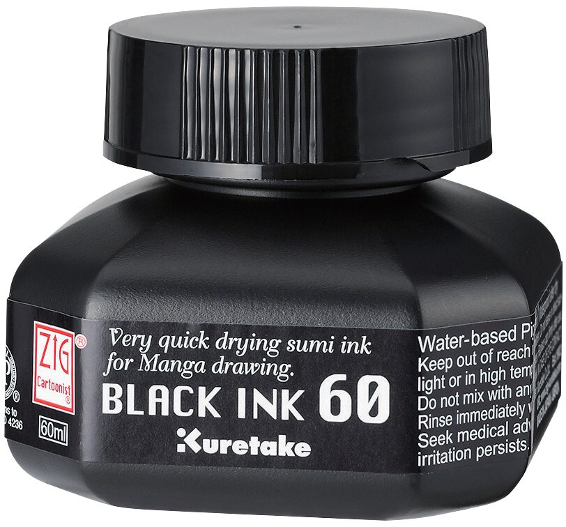 Zig - Cartoonist Ink 60 - Black Ink - 60ml
