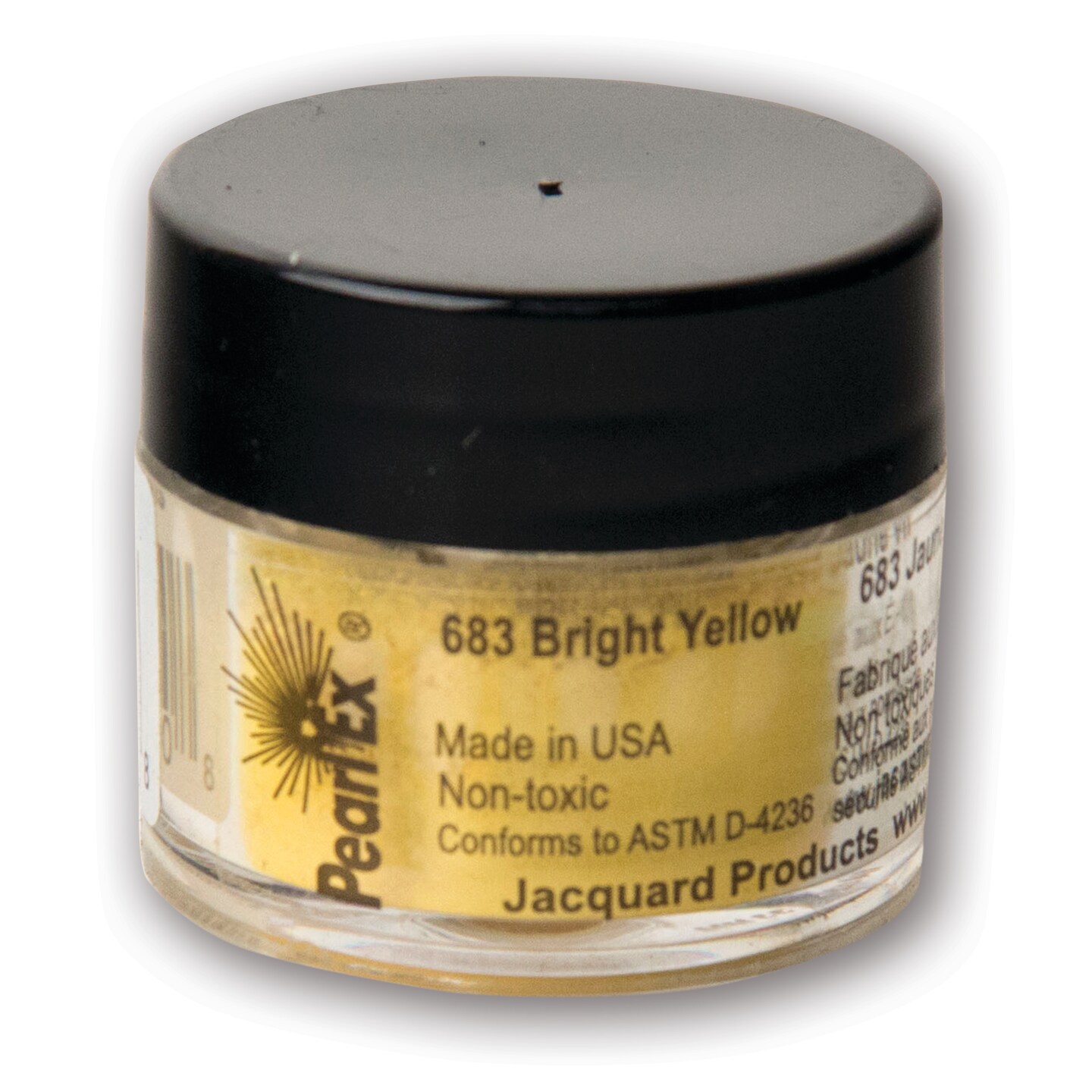 Jacquard Pearl Ex Pigment, 3g Jar, Bright Yellow