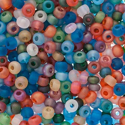 John Bead 6/0 Transparent Czech Glass Seed Beads, 24g