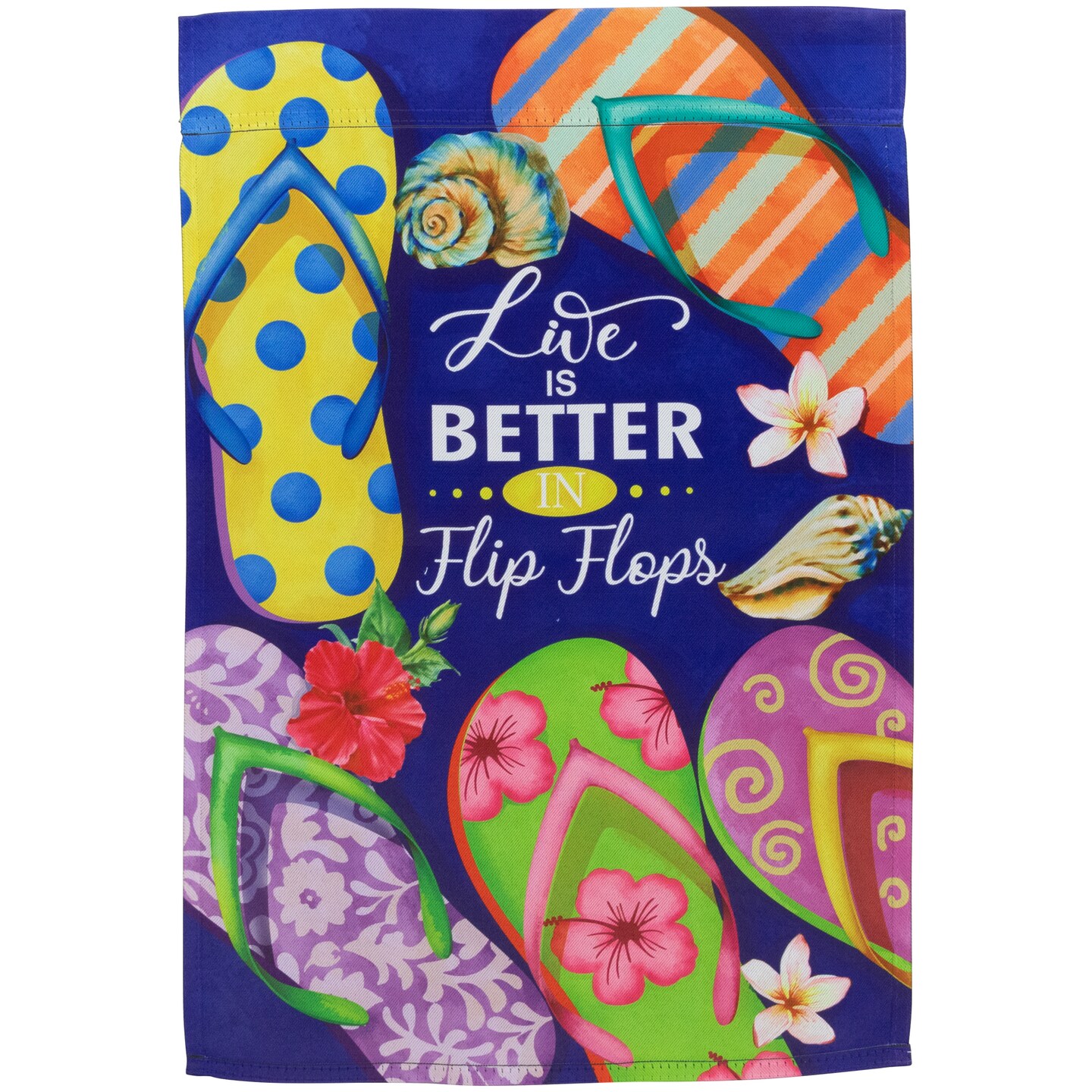 Northlight "Life is Better in Flip Flops" Outdoor Summer Garden Flag 18" x 12.5"