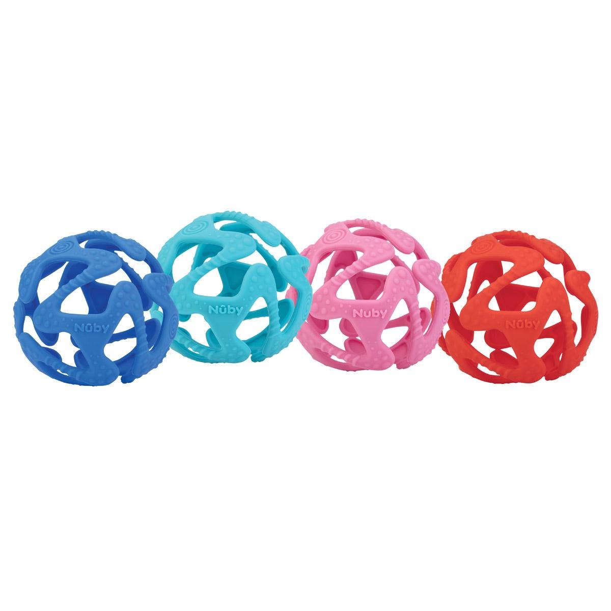 Nuby Tuggy Teething O Balls Set of 4