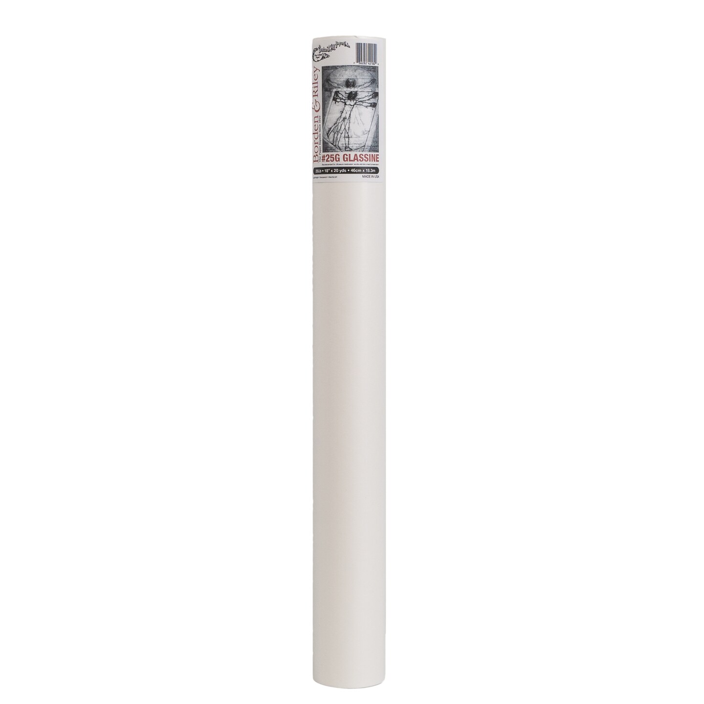 Borden &#x26; Riley - #25G Glassine Paper Roll - 18&#x22; x 20 yds.