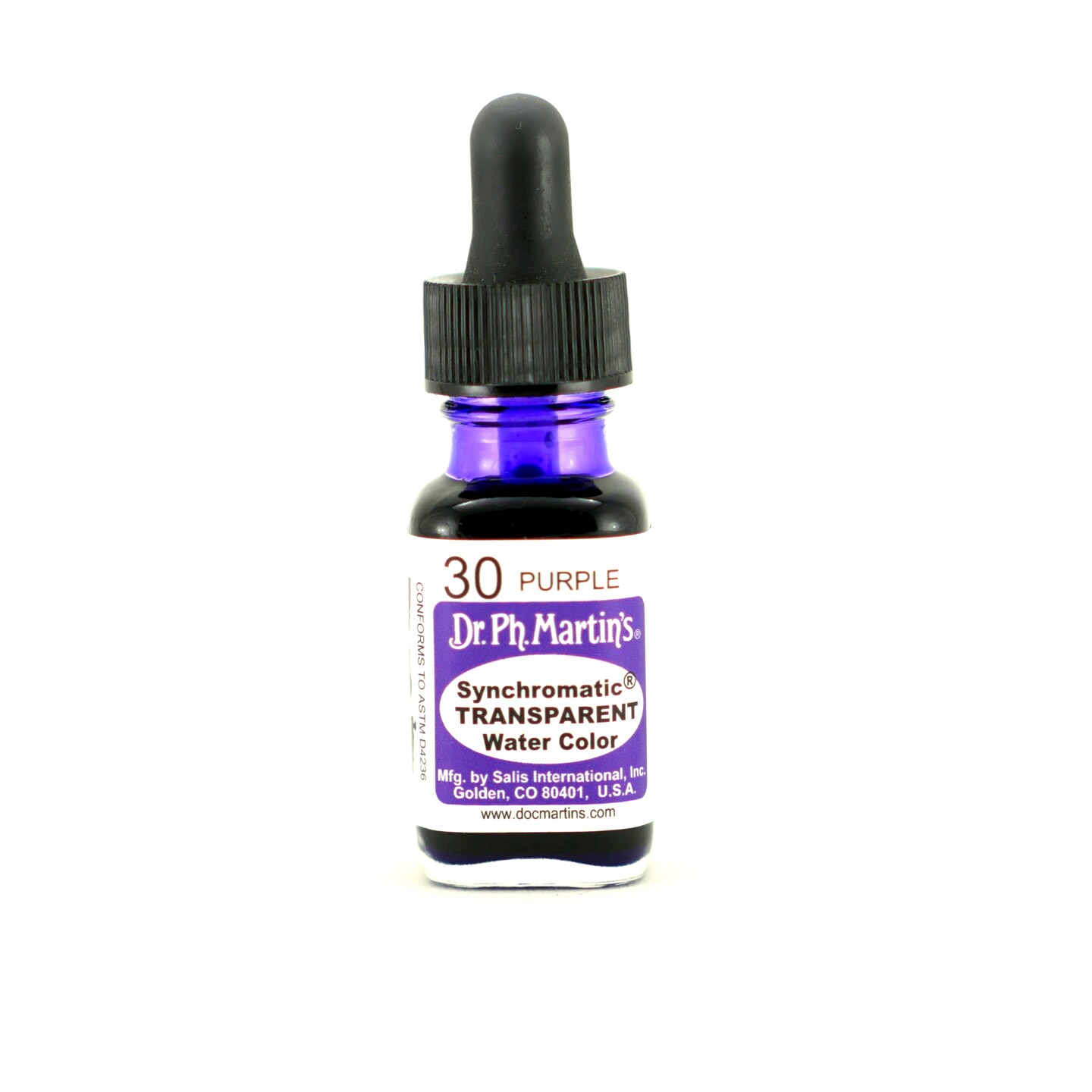 Dr. Ph. Martin&#x27;s Synchromatic Transparent Watercolor, .5 oz., Purple