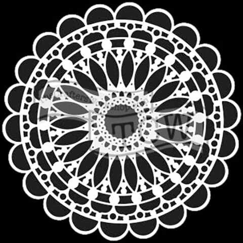 The Crafter&#x27;s Workshop Stencil, 6&#x22; x 6&#x22;, Scalloped Mandala