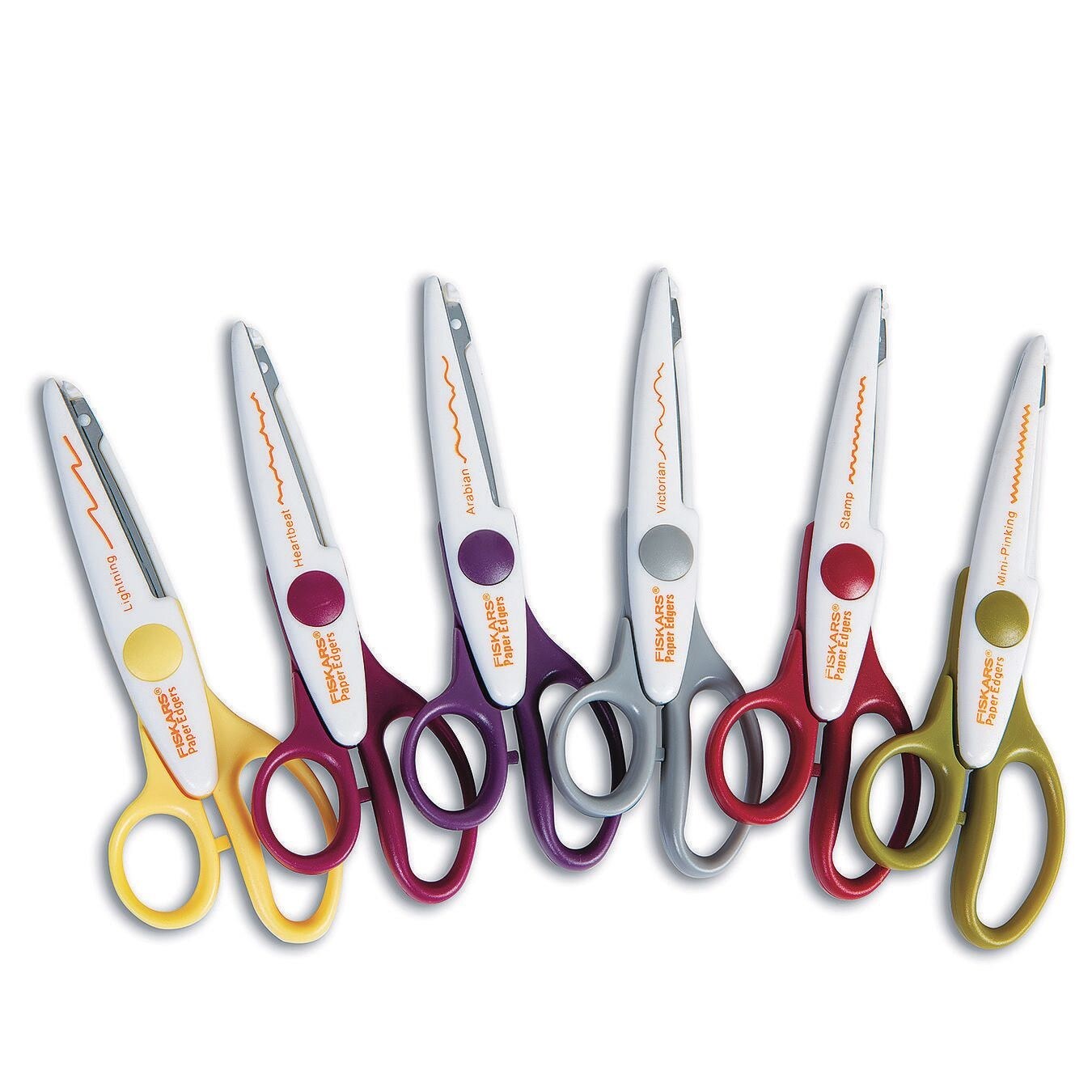 4 Fiskars Paper Edgers Craft Scissors Textured Shears Scrapbooking Cardm