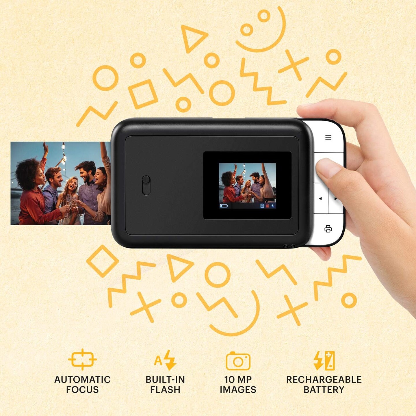 Kodak Smile Digital Instant Print Camera &#x2013; Slide-Open 10MP Instant Camera &#x26; 2x3 Zink Photo Printer