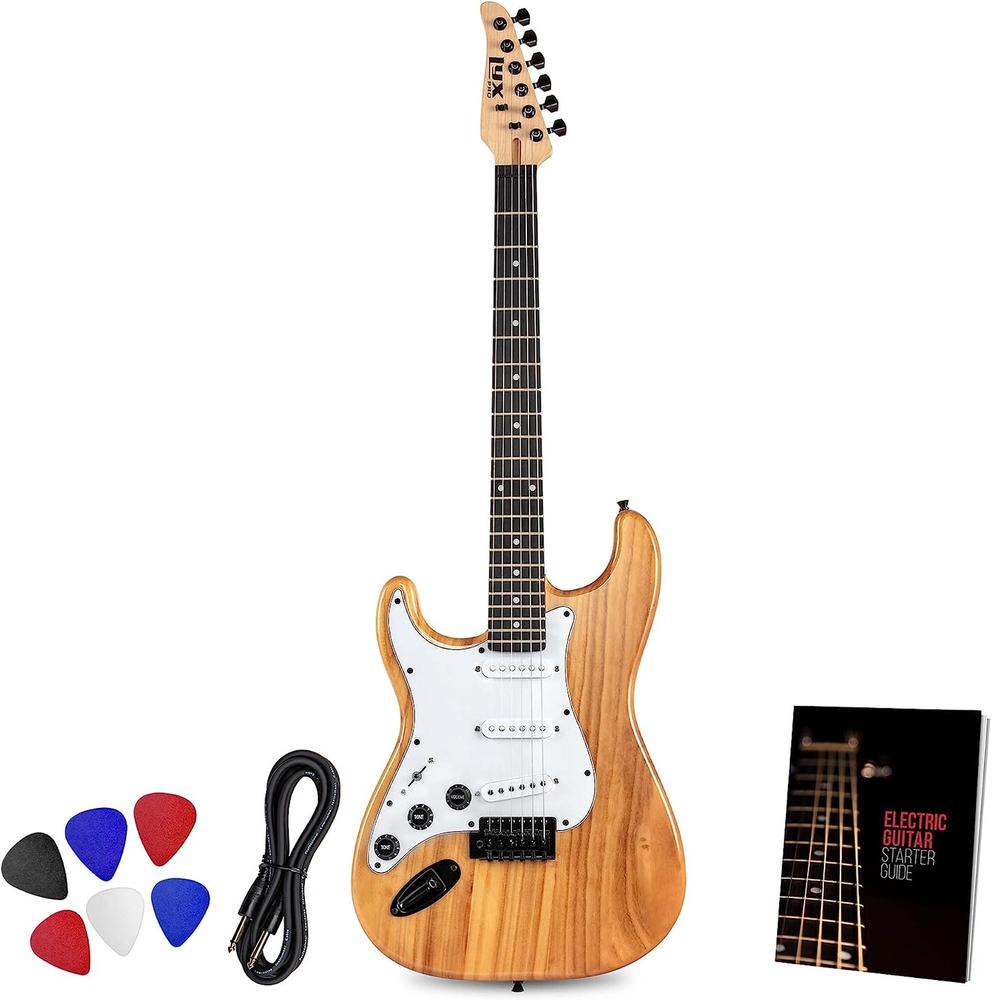 LyxPro 39&#x22; Stratocaster Solid Body Beginner Electric Guitar