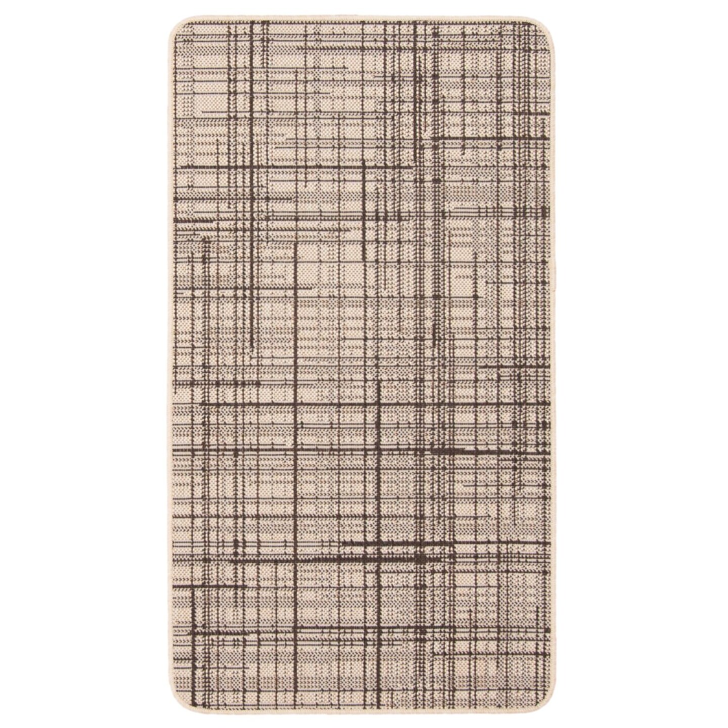 Chaudhary Living 2&#x27; x 4&#x27; Abstract Indoor Outdoor Area Throw Rug - Tan
