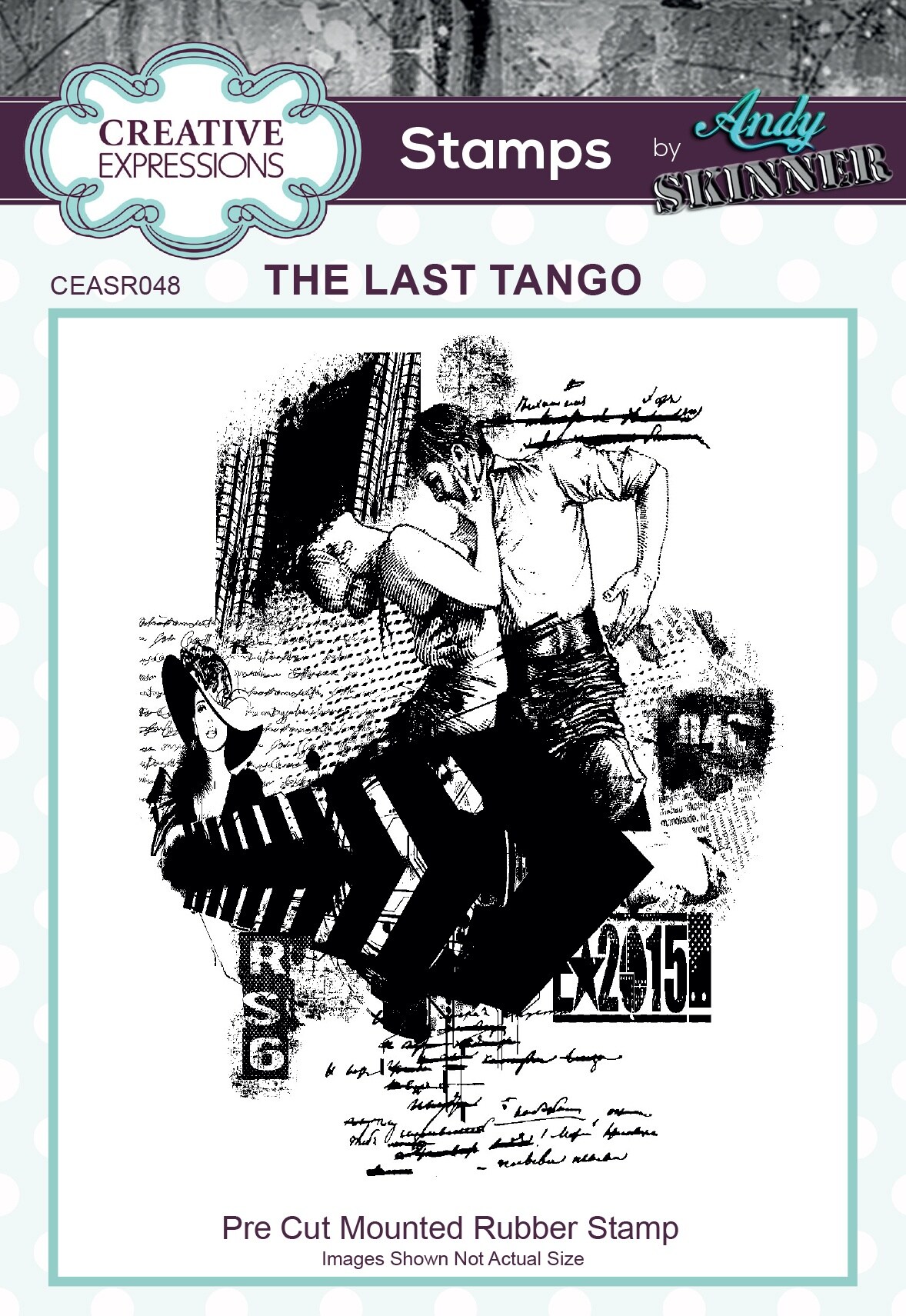 Creative Expressions 3.6&#x22;X4.7&#x22; Rubber Stamp By Andy Skinner-The Last Tango