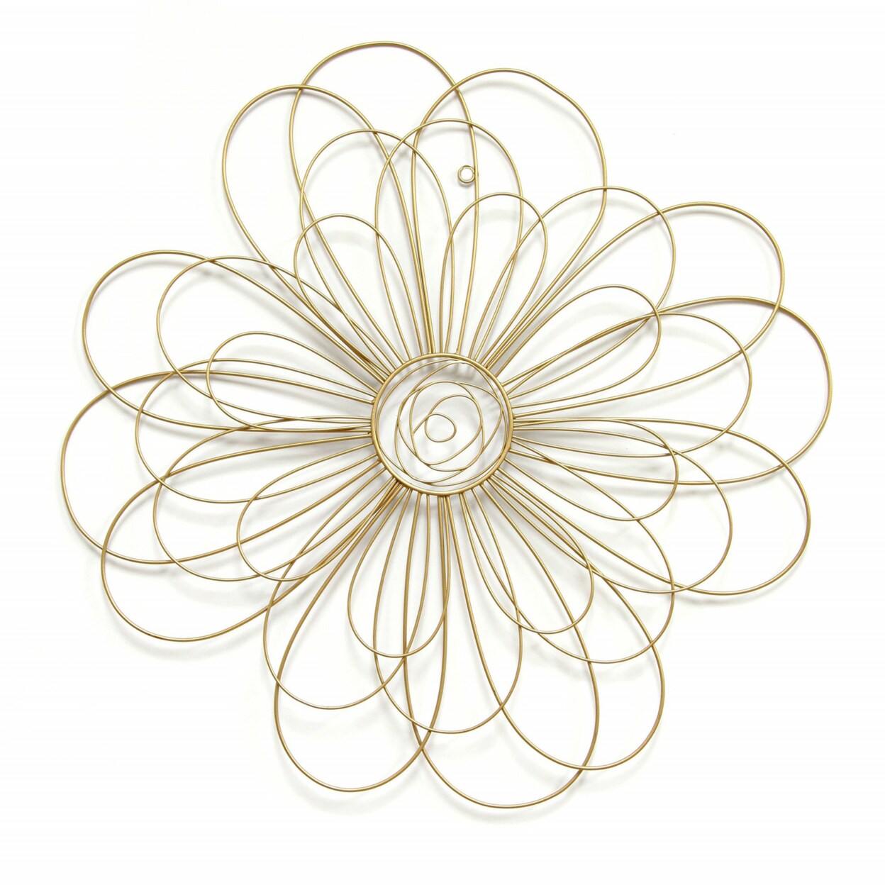 HomeRoots Home Decor Home Decor Shimmering Gold Metal Flower Wall Decor