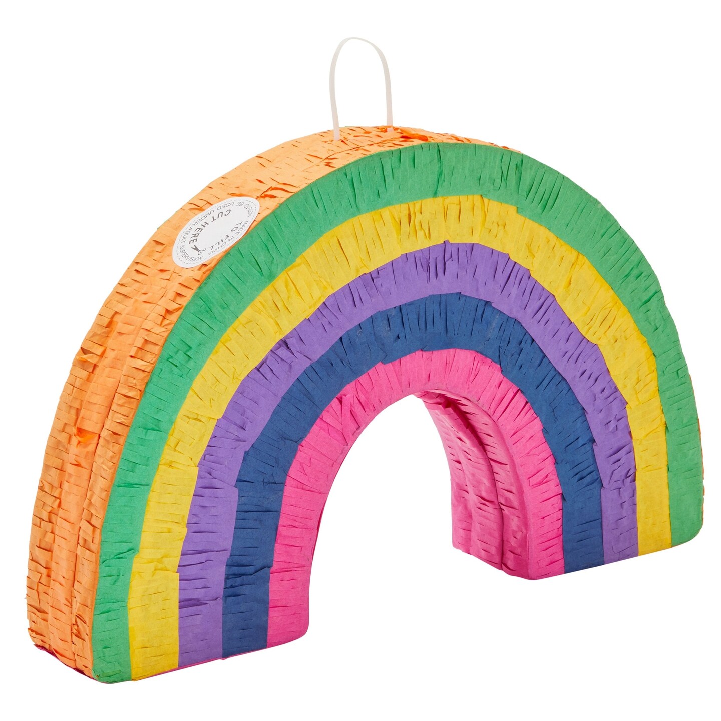 Rainbow Pinata for Pride, Baby Shower, Kids Birthday Party Decorations, (Small, 17x10x3 Inches)